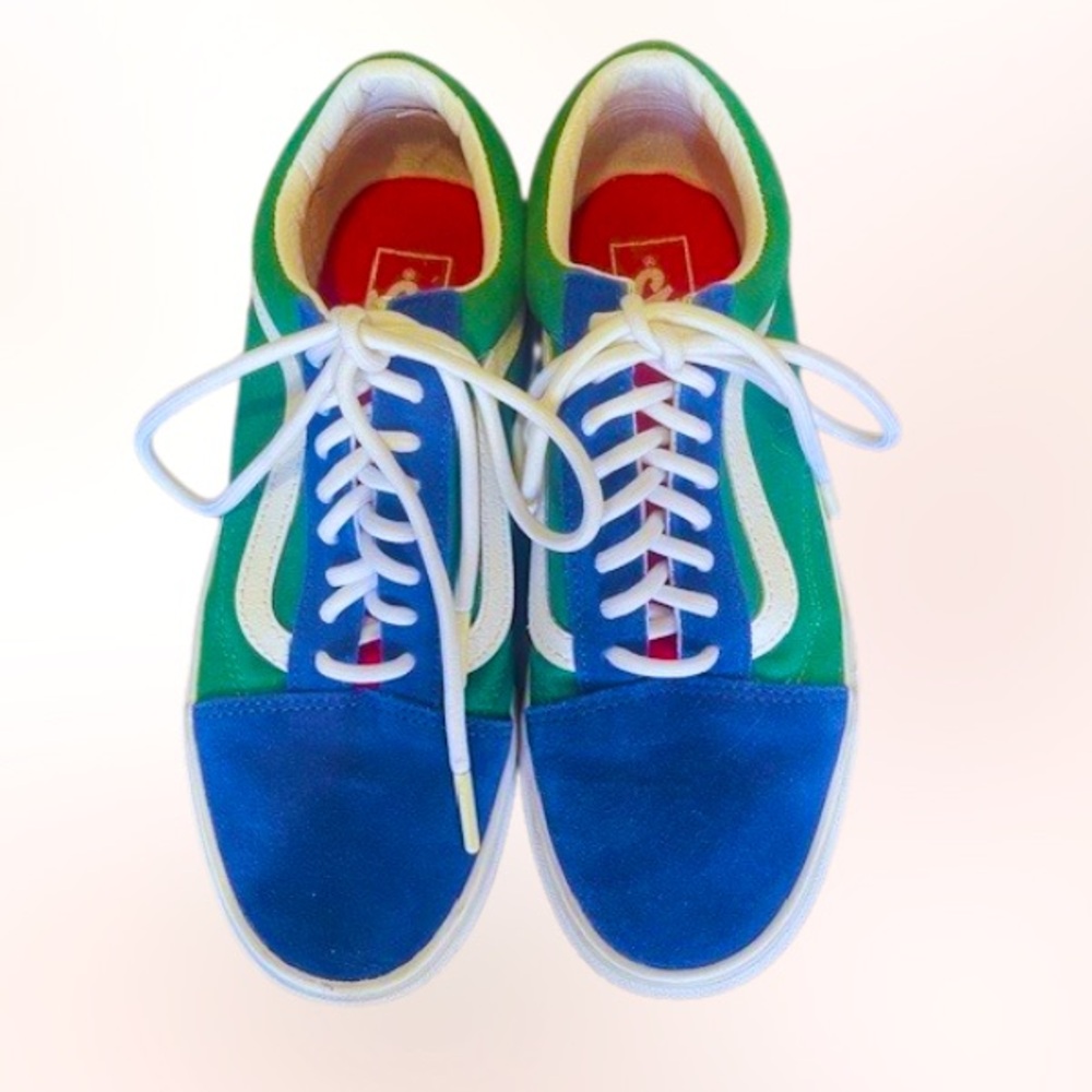 Vans Old Skool Color Block Sneakers/Size US 8W 6.5M/Suede and Canvas upper